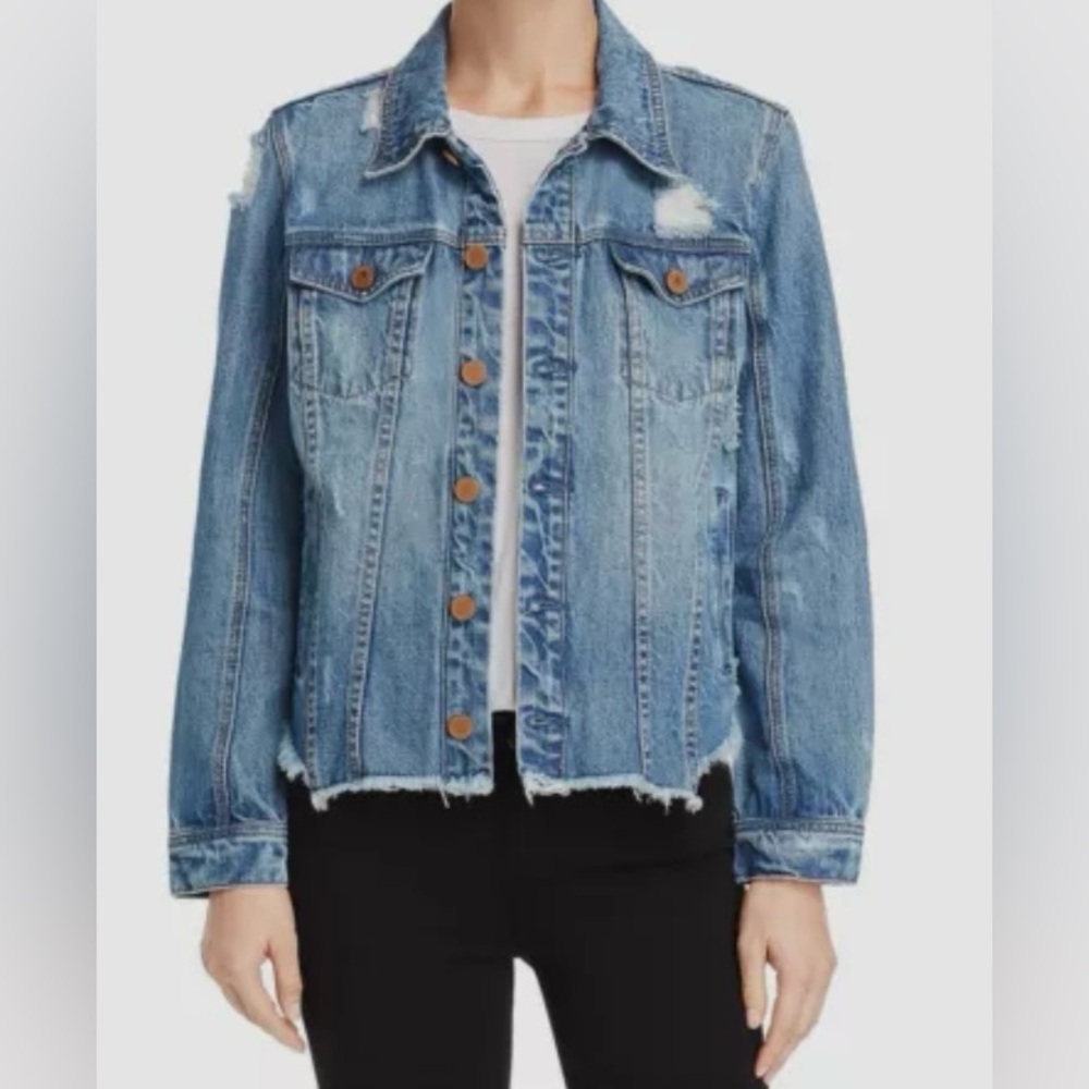 Blank NYC Light Blue Distressed Jean Jacket Women’s Small